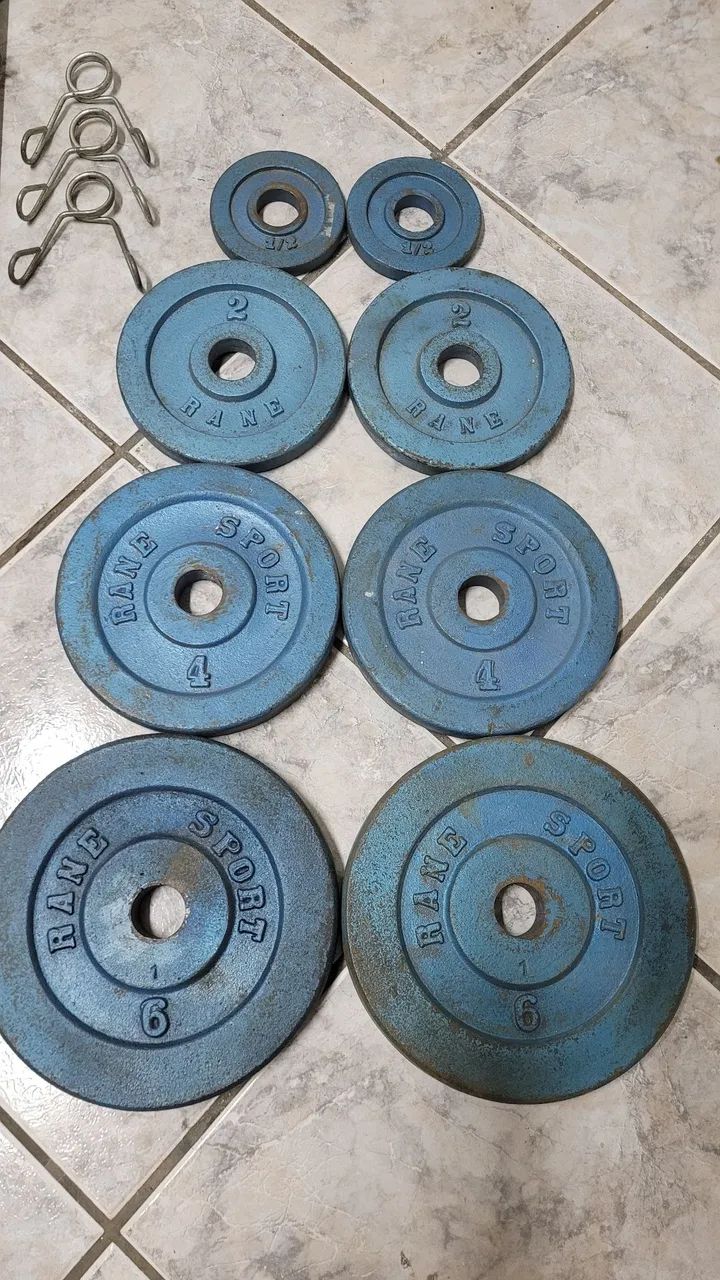 Kit barra + anilhas  - Foto 2