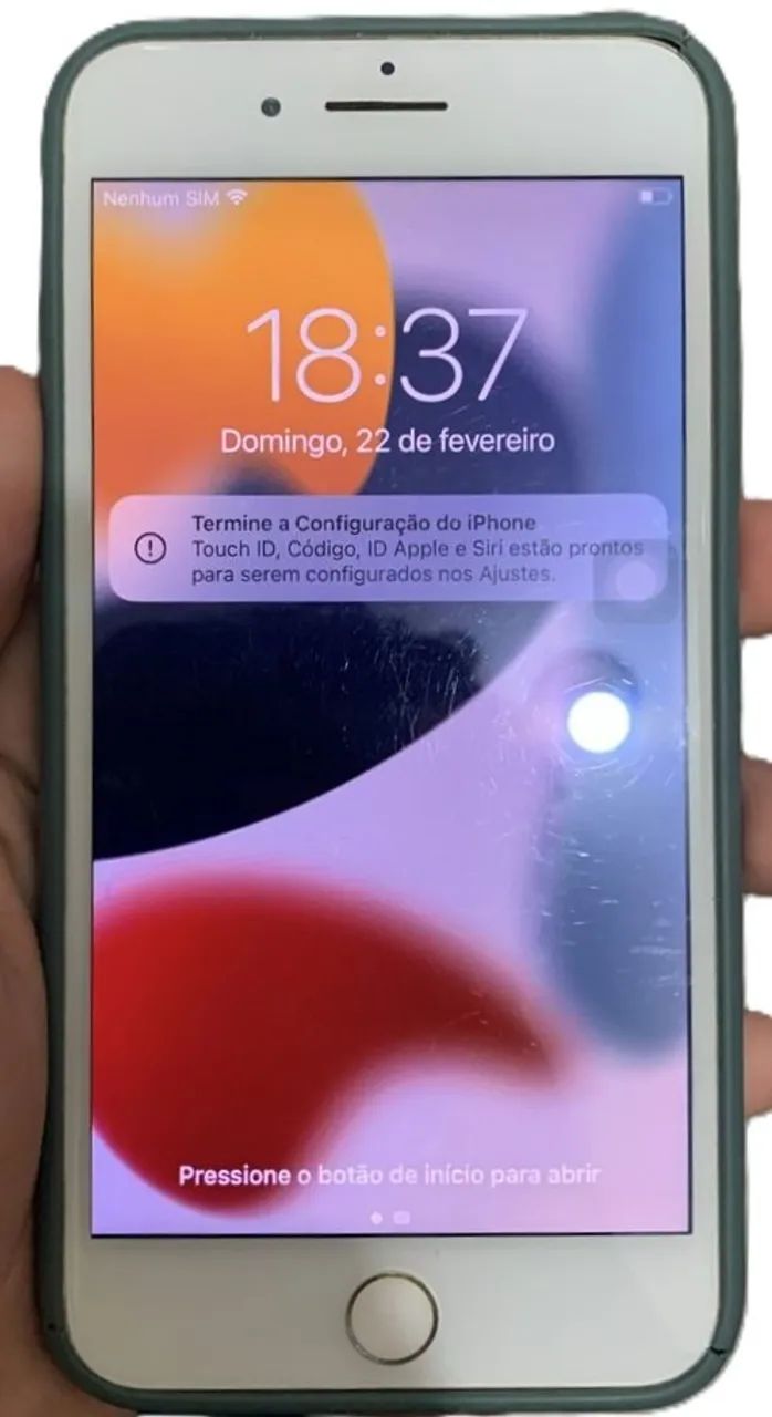 iPhone 7 128GB funcionando, cor Rose Gold com capa, caixa, earphone e cabo USB - Foto 2