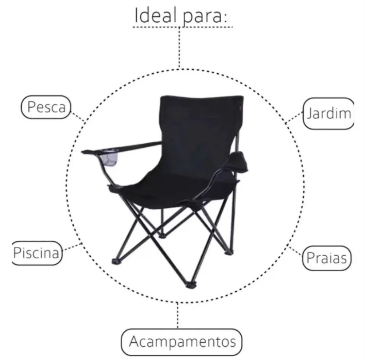 Cadeira dobrável leve  - Foto 3