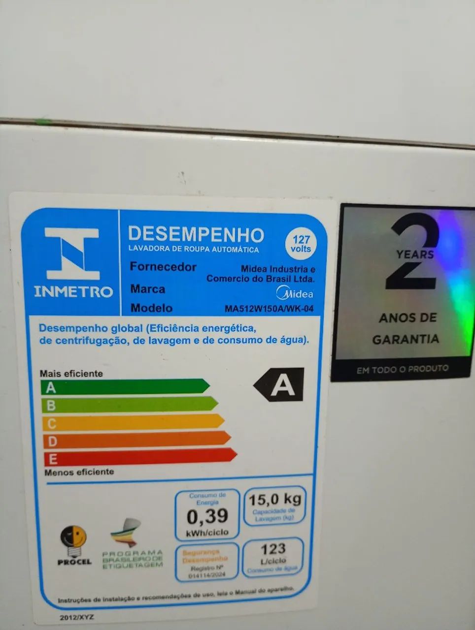 Lava e Seca MIDEA 15K 110v - Foto 3