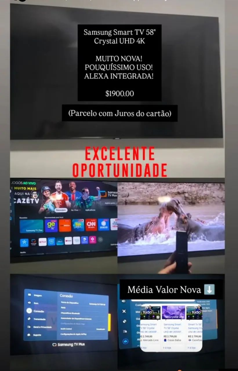 TV SAMSUNG 58 POLEGADAS CRYSTAL SMART  - Foto 5