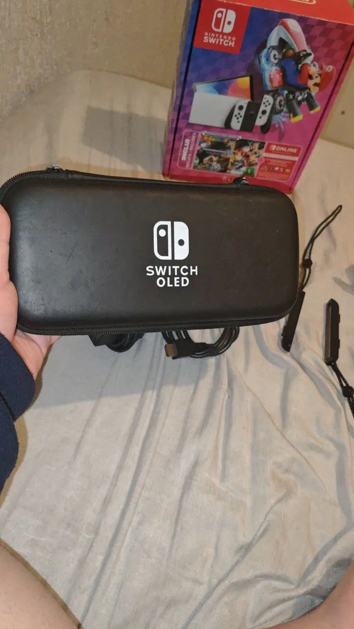 Nintendo Switch Oled Desbloqueado Com Case - Foto 3
