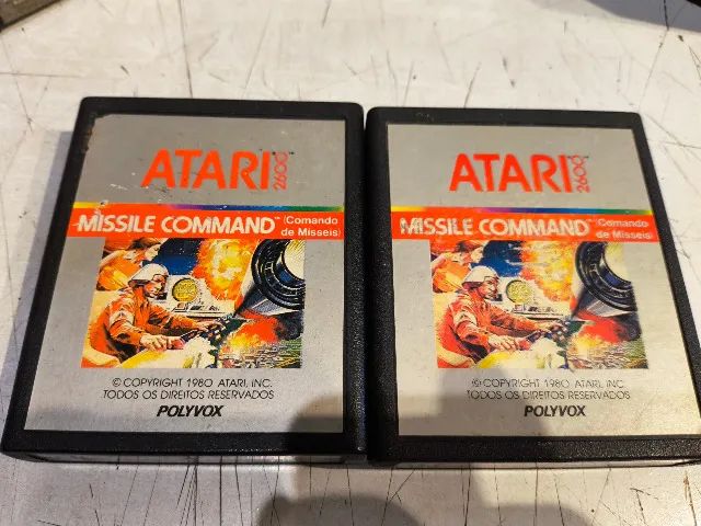 Jogo atari  Missile Command (Comando de Misseis) para o console Atari 2600 - USADO UNIDADE