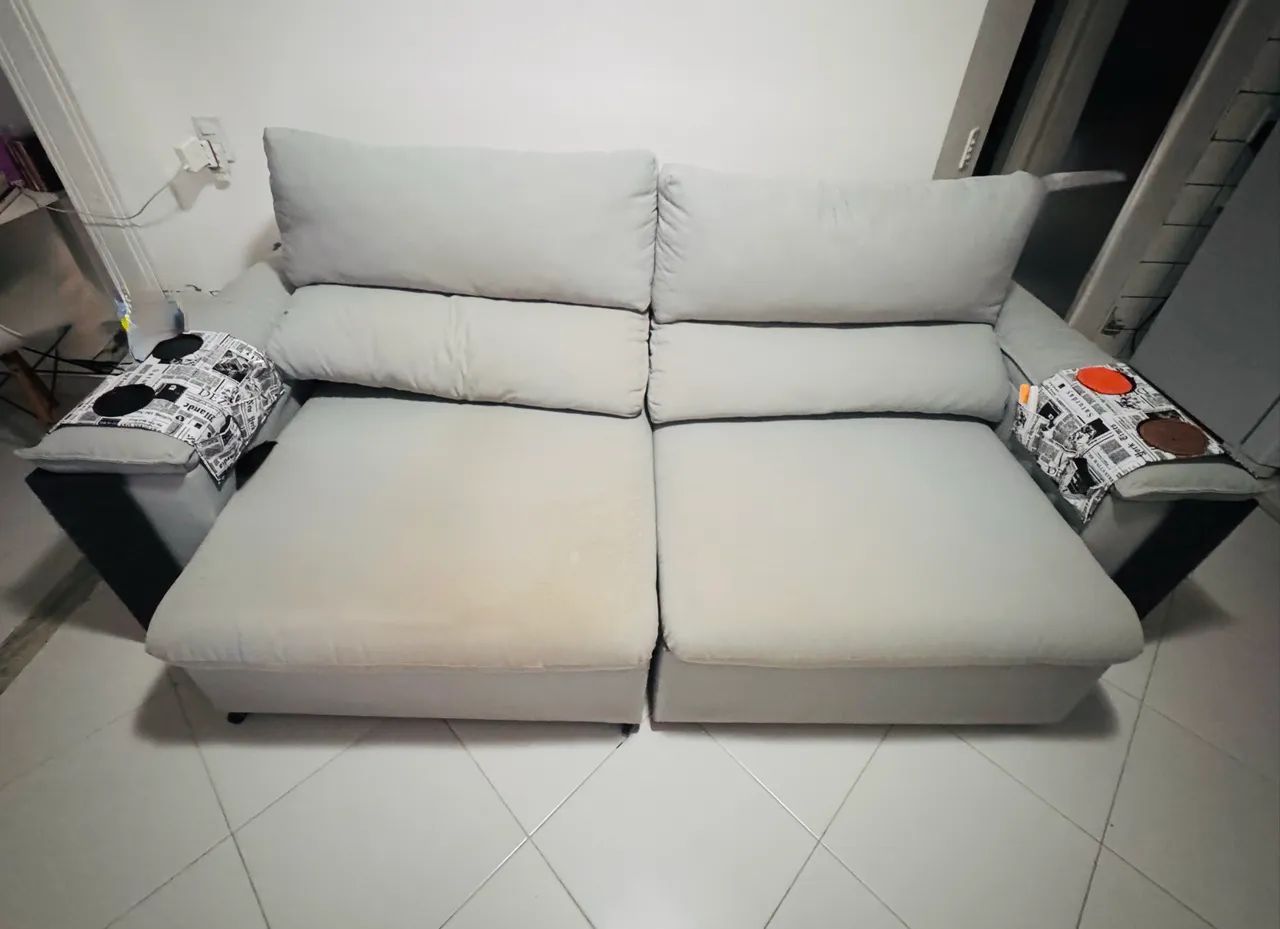 Sofá retrátil e reclinável 4 lugares 2,30 cm