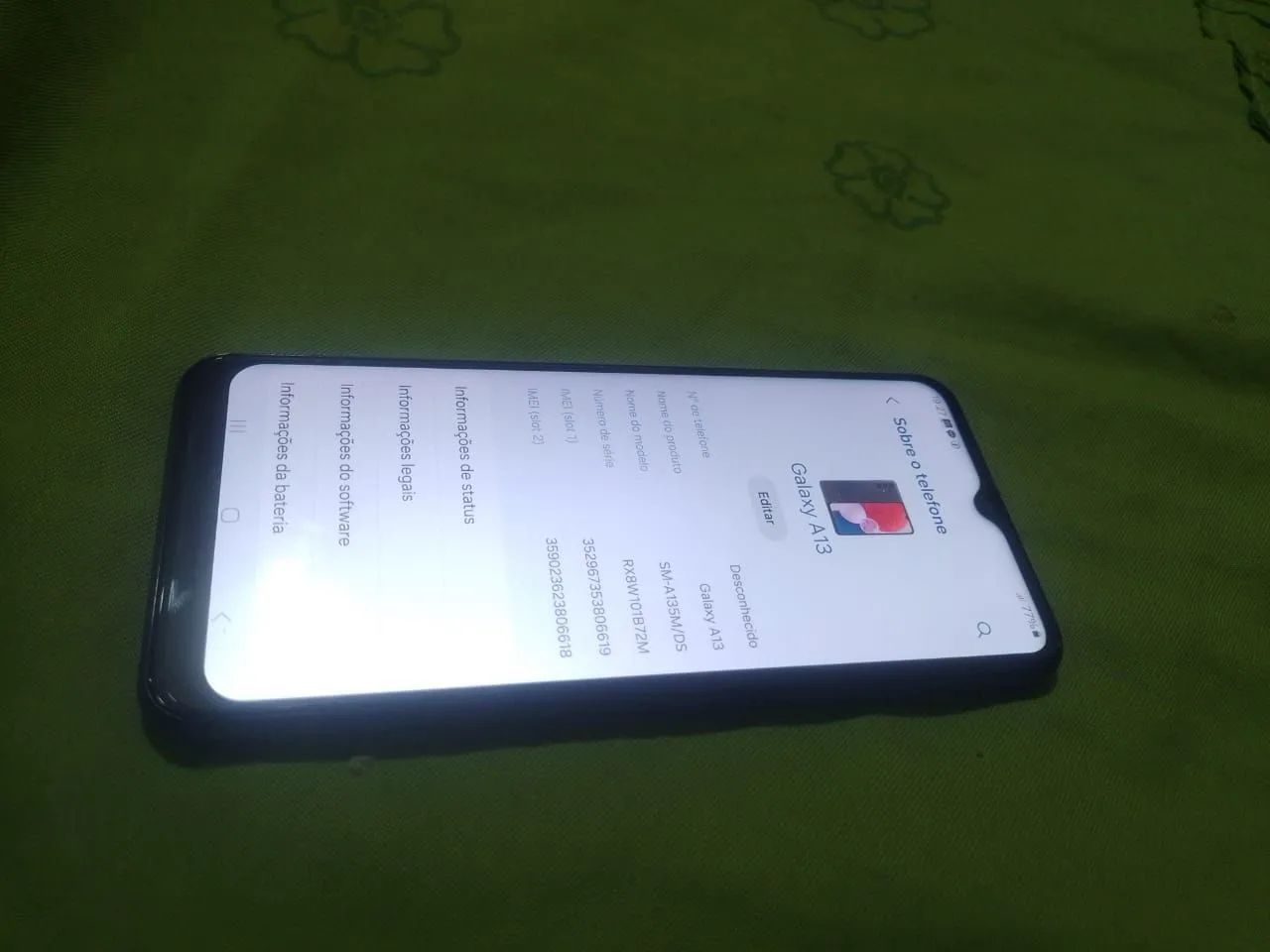 Celular semi novo A13 128 giga