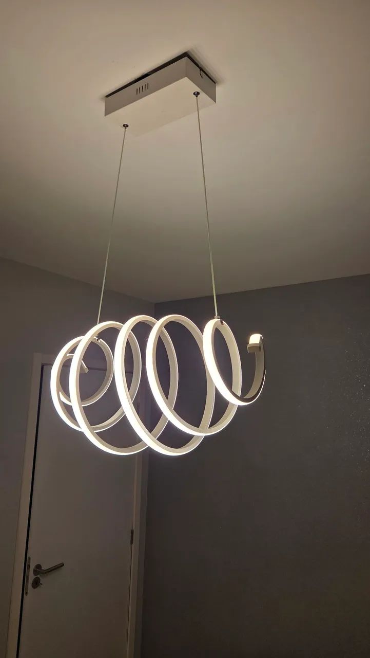 Lustre luminária led caracol - Foto 4