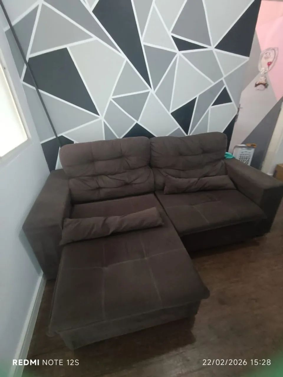 Sofa retrátil marrom  - Foto 2