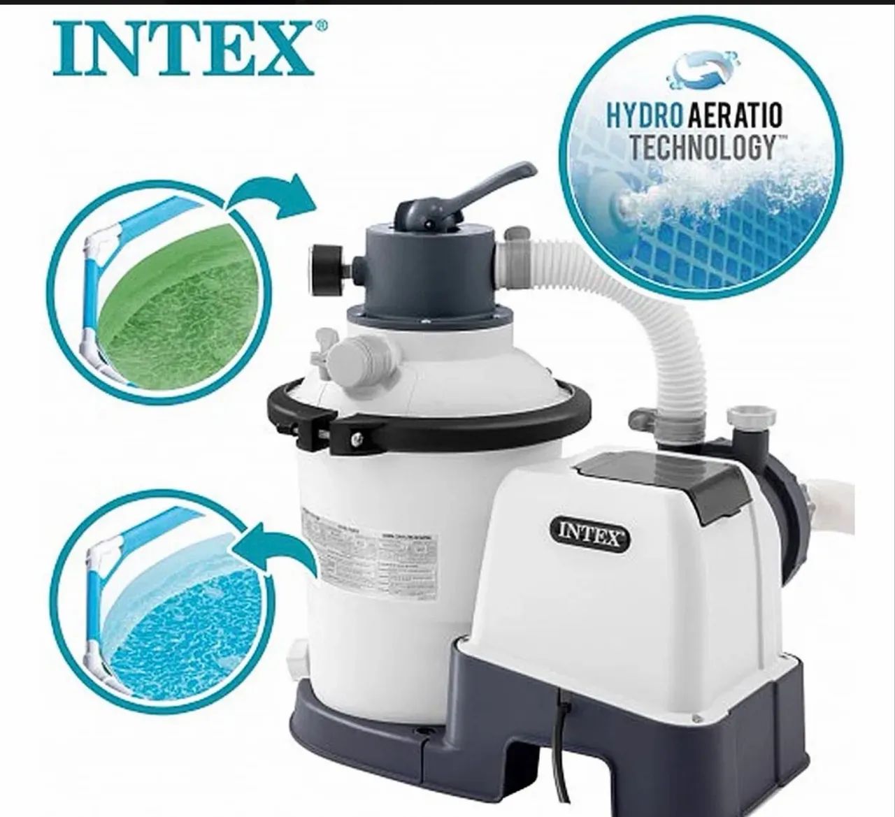 Piscina Steel Pro + Filtro de Areia INTEX - Usados (pouco uso) - Foto 2