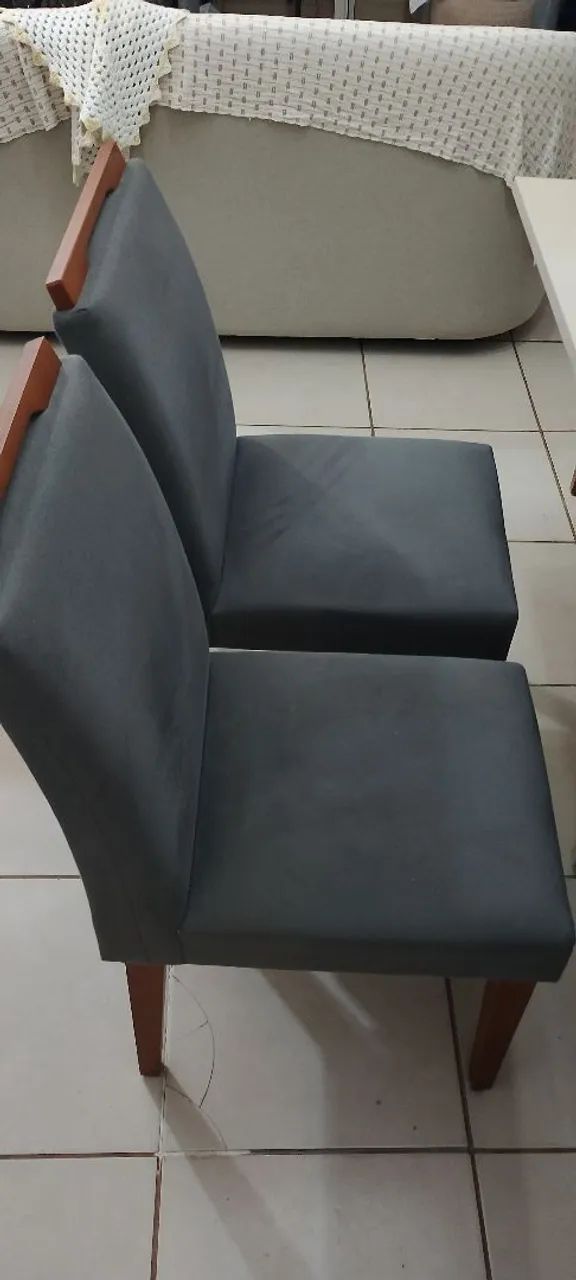 Mesa jantar 6 cadeiras estofadas  - Foto 3