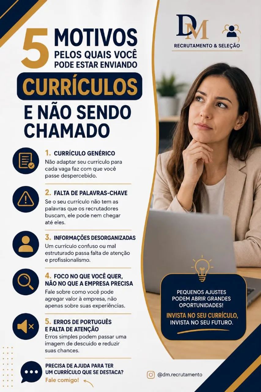 Elaboração de currículo para ATS e perfil do LinkedIn.