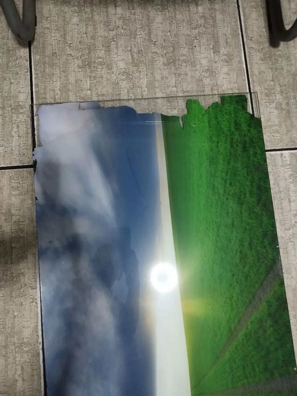  Vidro com paisagem  - Foto 4