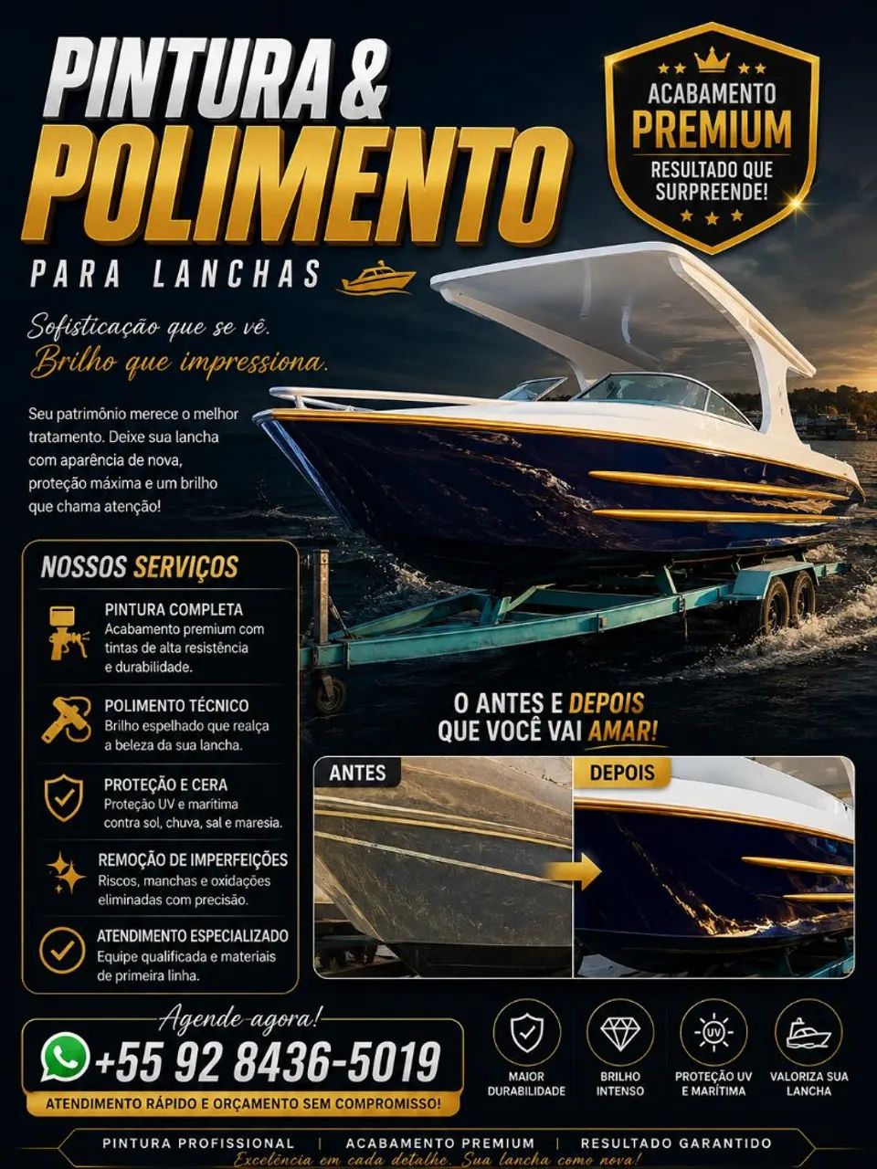 Pintura e polimento lanchas e carros ! - Foto 2