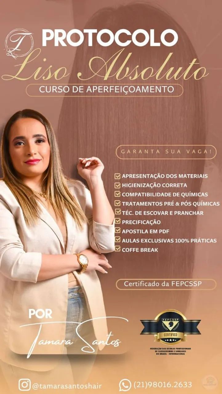 Curso aperfeiçoamento de cabeleireira
