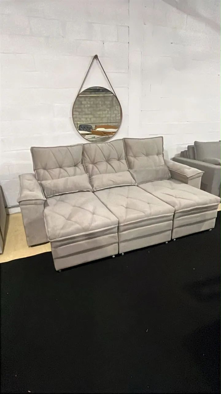 ESTOFADO RETRATIL E RECLINÁVEL ONIX 2.90M - Foto 2