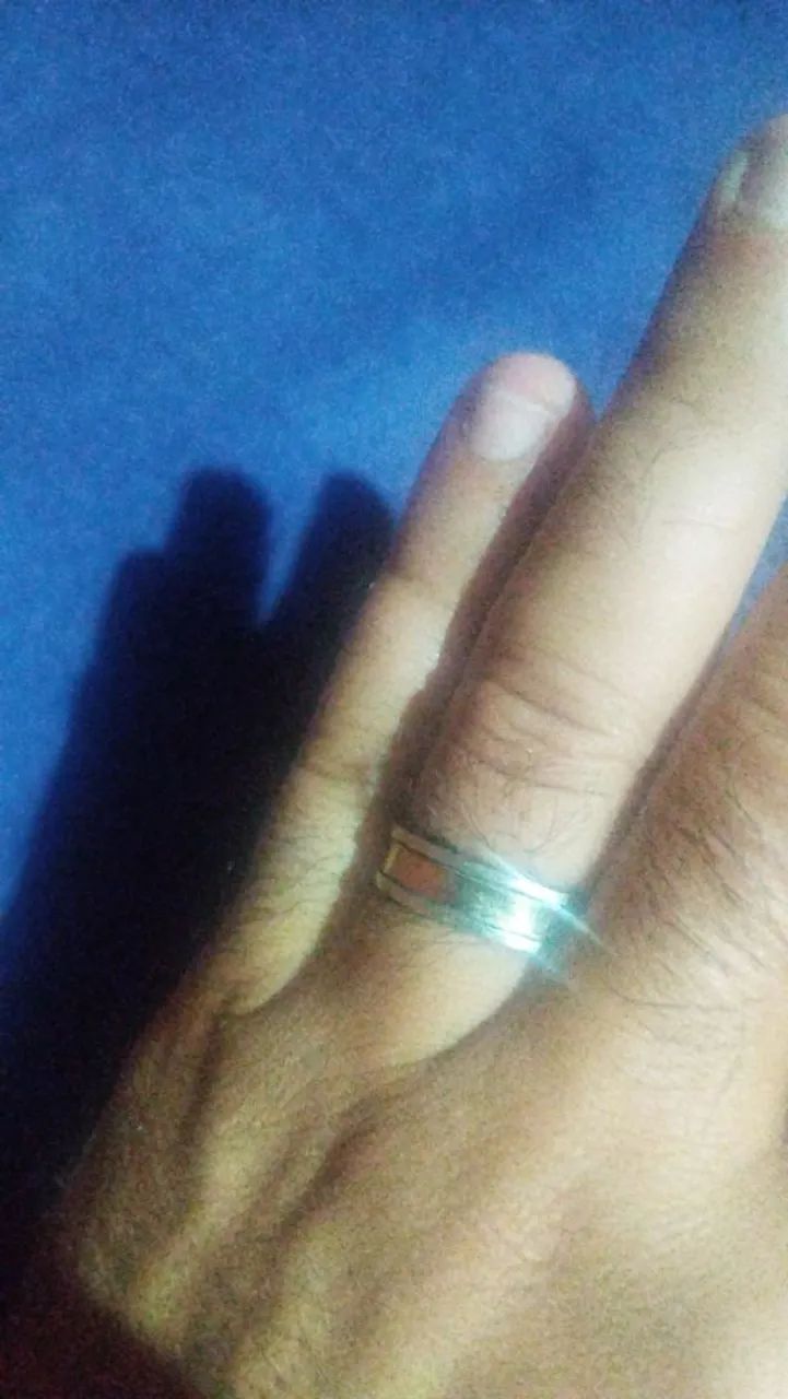 Anel prata 935 com ouro 18 k