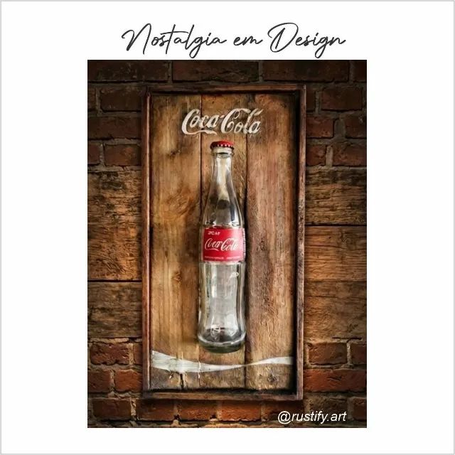 Quadro Decorativo com Garrafa de Coca-Cola - Estilo Retrô e Charme Único