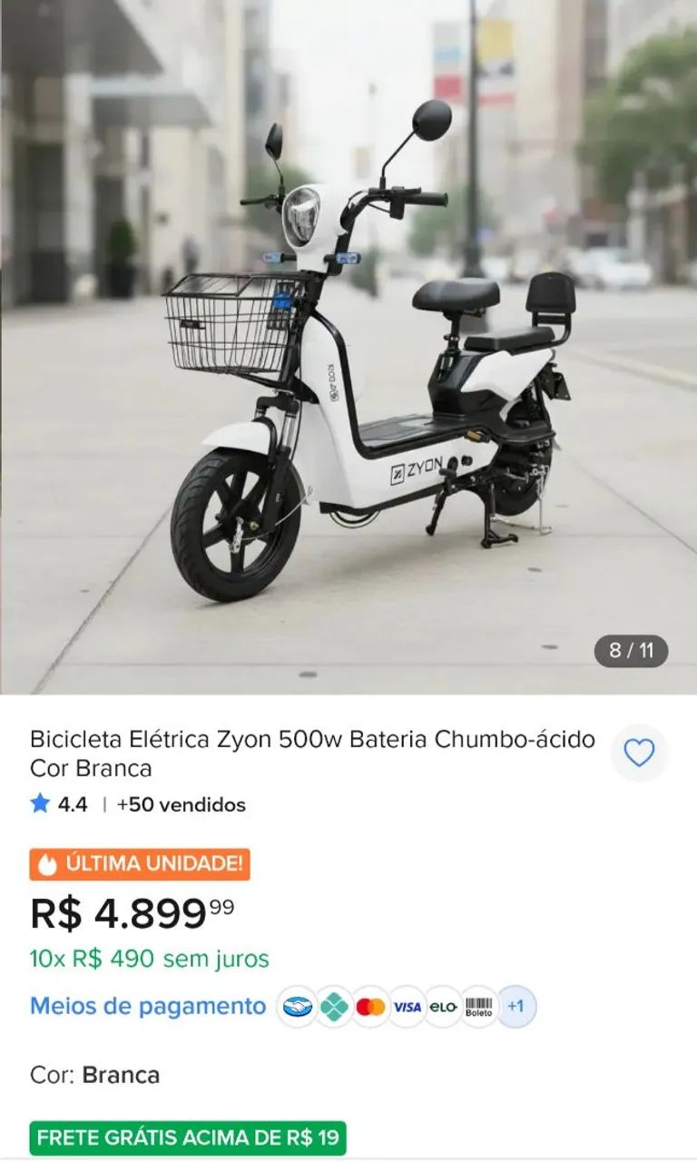 Moto eletrica 500w nova oportunidade  - Foto 5