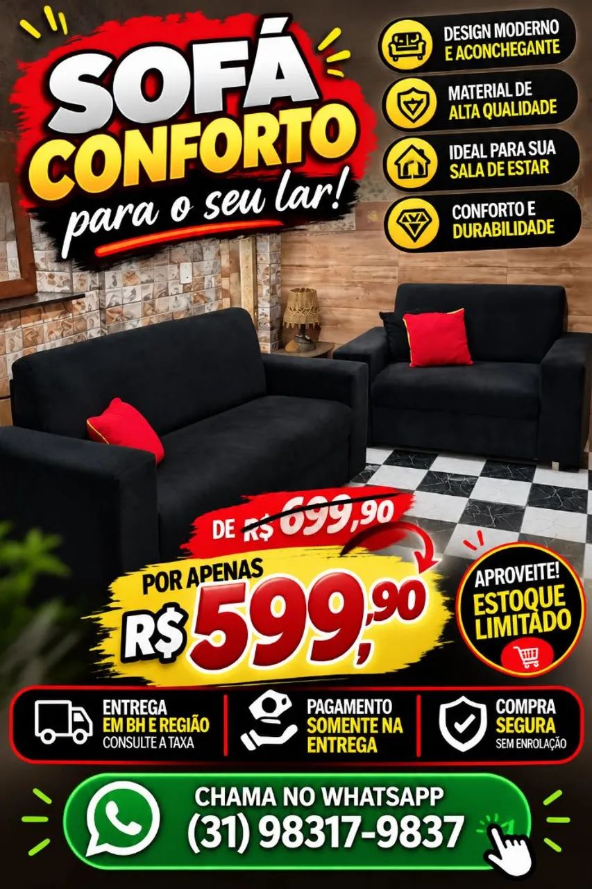 SOFÁ EM PROMOÇÃO 