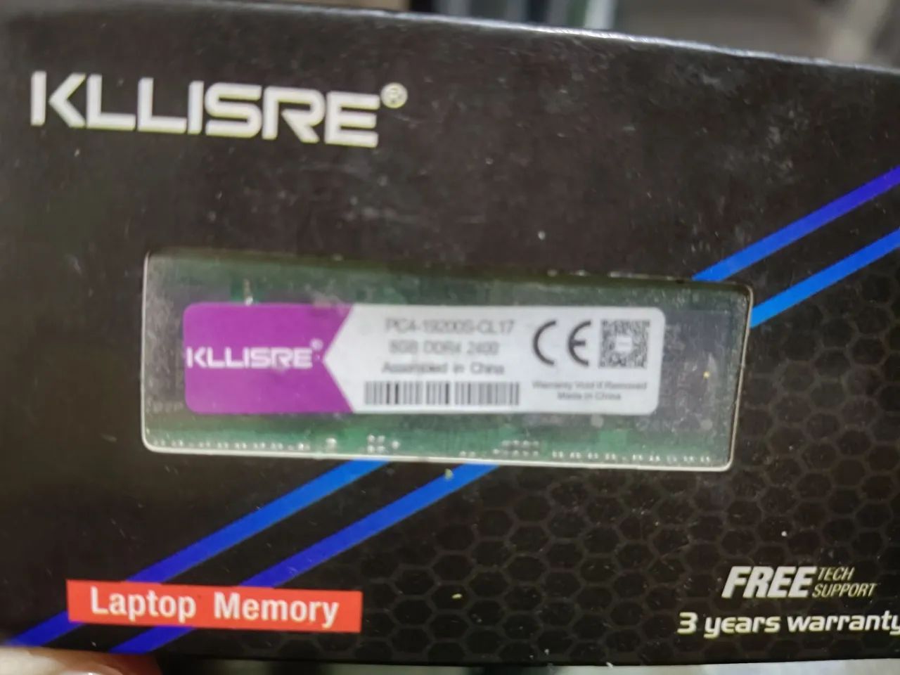 Memória para notebook KLLISRE 8GB DDR4 2400 nova.