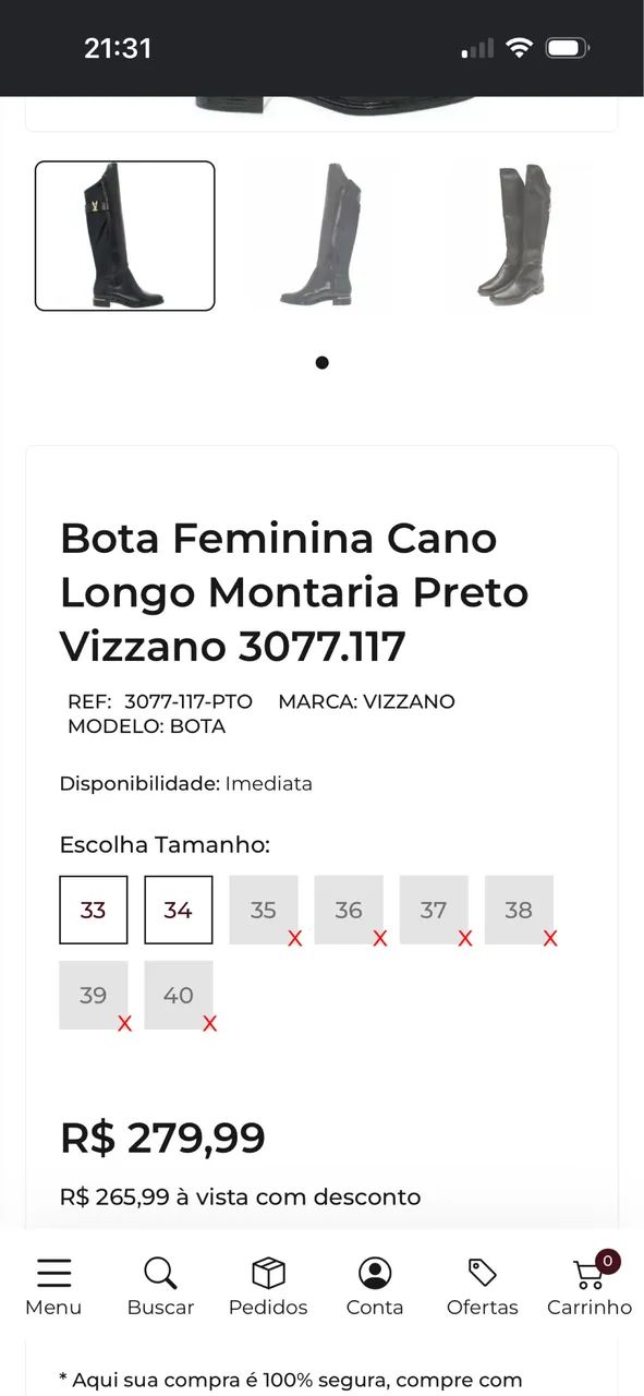 Bota cano longo vizzano 38 - Foto 2