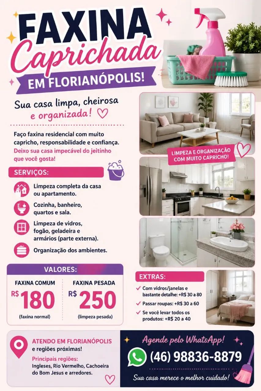 Faço faxinas 