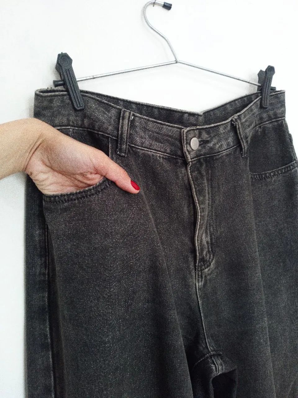 Calça wide legs jeans para mulheres altas - Foto 2