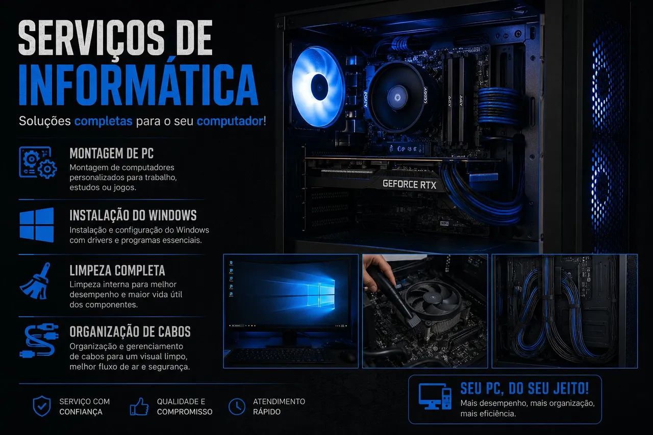 SERVIÇOS DE INFORMÁTICA | MONTAGEM, MANUTENÇÃO E LIMPEZA DE PC