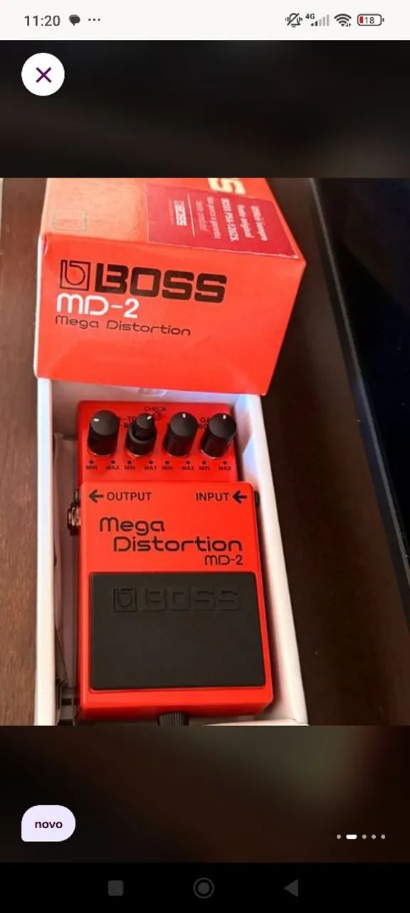 pedal de guitarra (distorção) BOSS MD-02- NOVO!