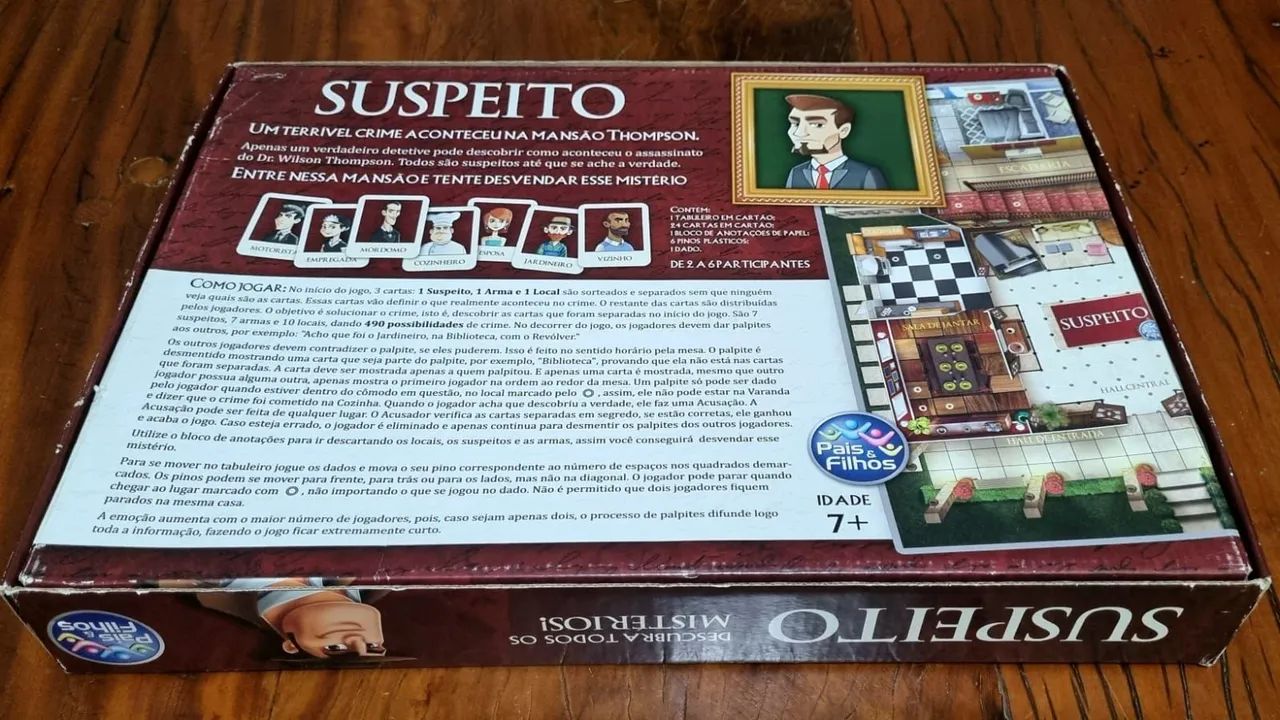 Jogo de Tabuleiro Suspeito - Pais & Filhos - Foto 2