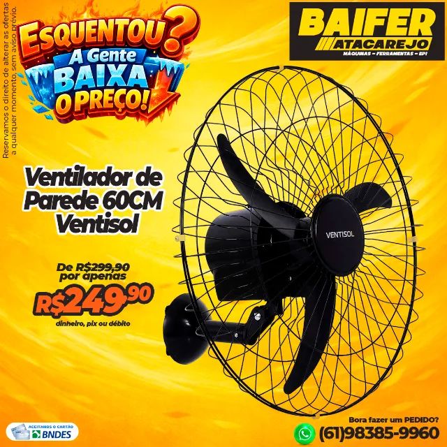 Ventilador de Parede 60CM Ventisol