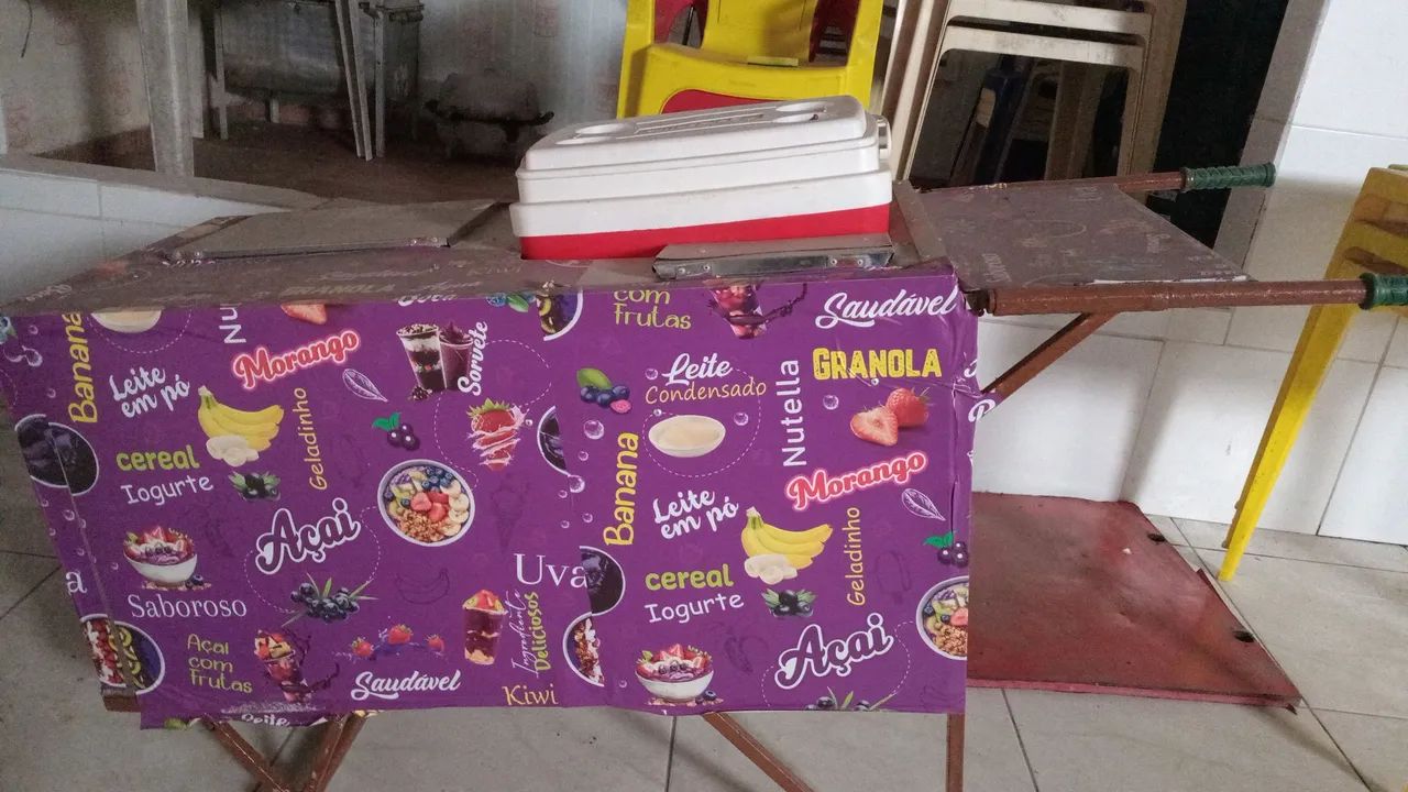 Carrocinha pra Açaí de inox  adesivada!! - Foto 2