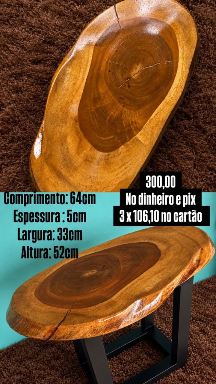 Mesa de madeira maciça  - Foto 5