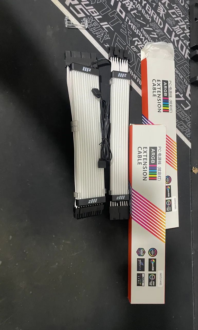 Cabo extensor ARGB para GPU e CPU + Light Bar