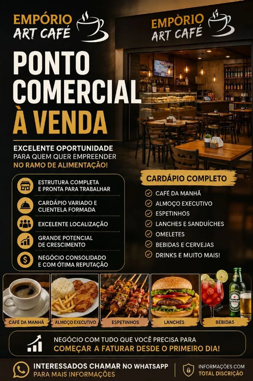 Passo Ponto Comercial Ramo Alimentação 