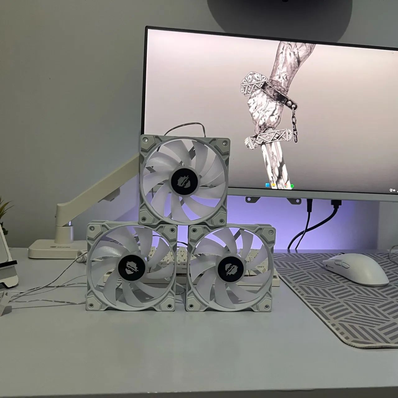 FAN RGB MANCER WHITE (2 pinos)