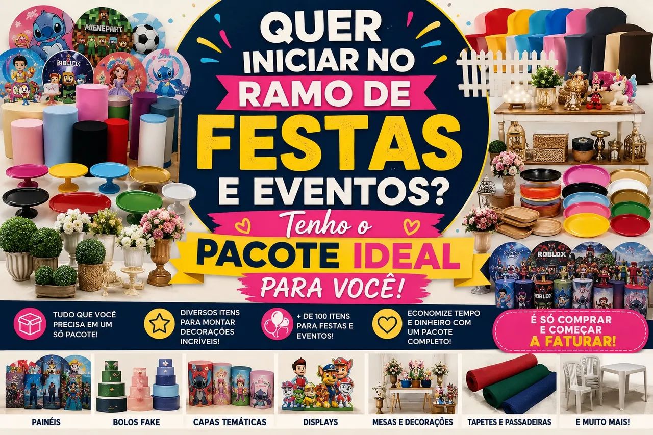 Pacote para iniciar em festas e eventos