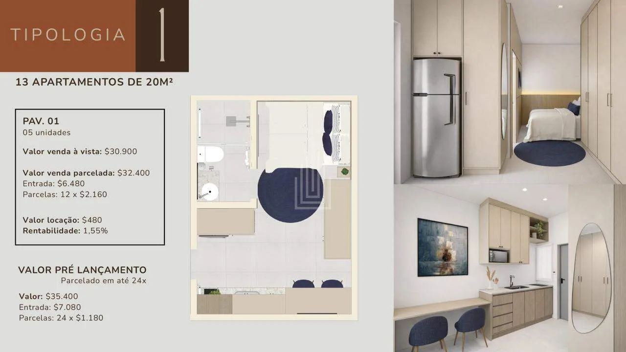 STUDIO À VENDA | RESIDENCIAL BRISA EM CDE - Foto 4