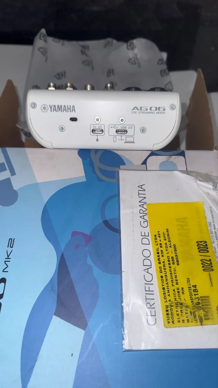 Mesa de som e interface de áudio yamaha AG06 - Foto 2