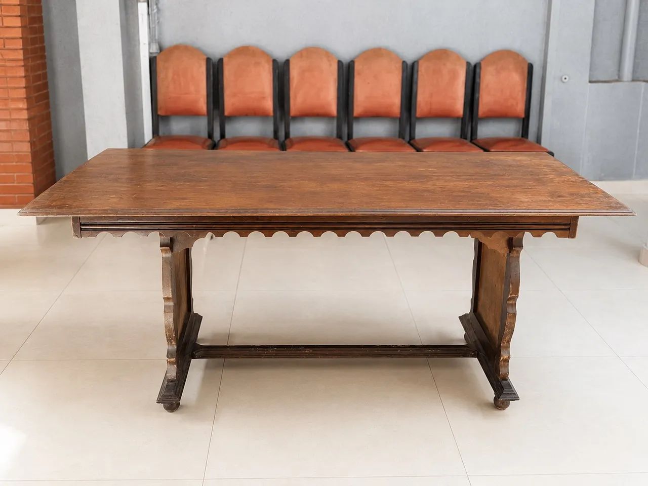 Conjunto de Mesa de Jantar com 6 Cadeiras - Estilo Clássico - Foto 2