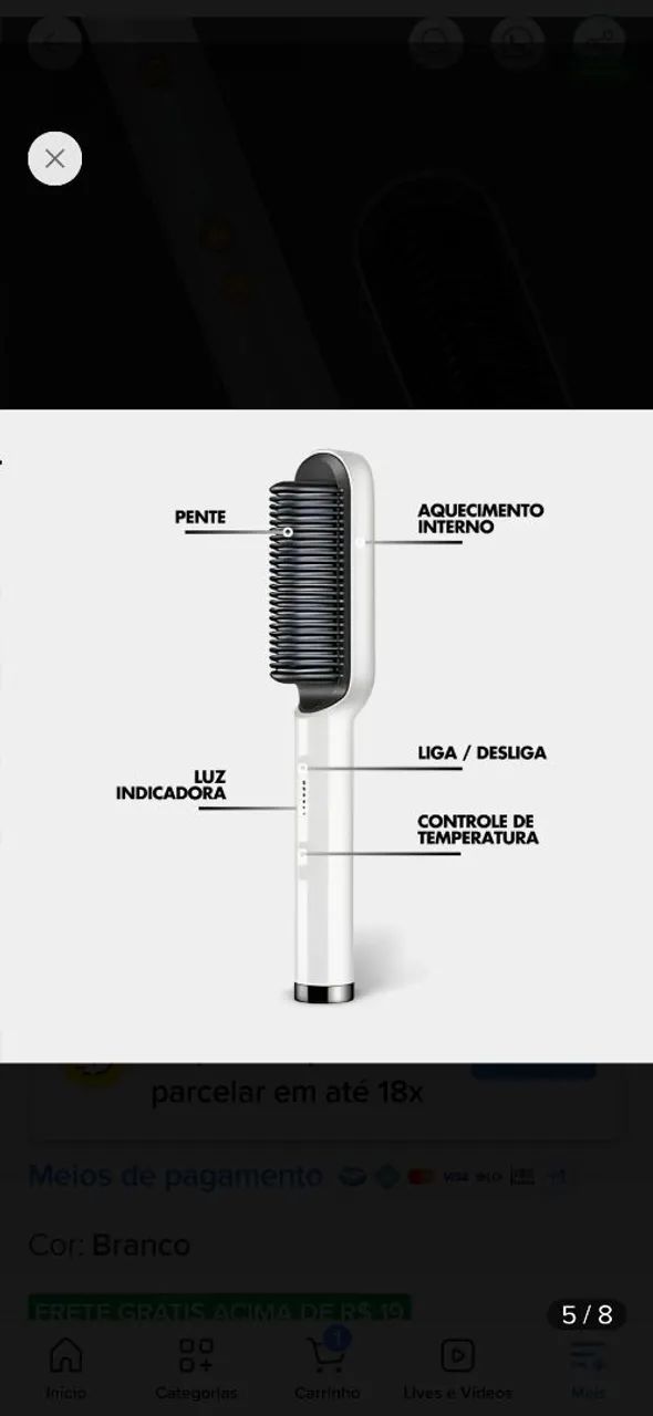 Escova Alisadora Bivolt  - Foto 2