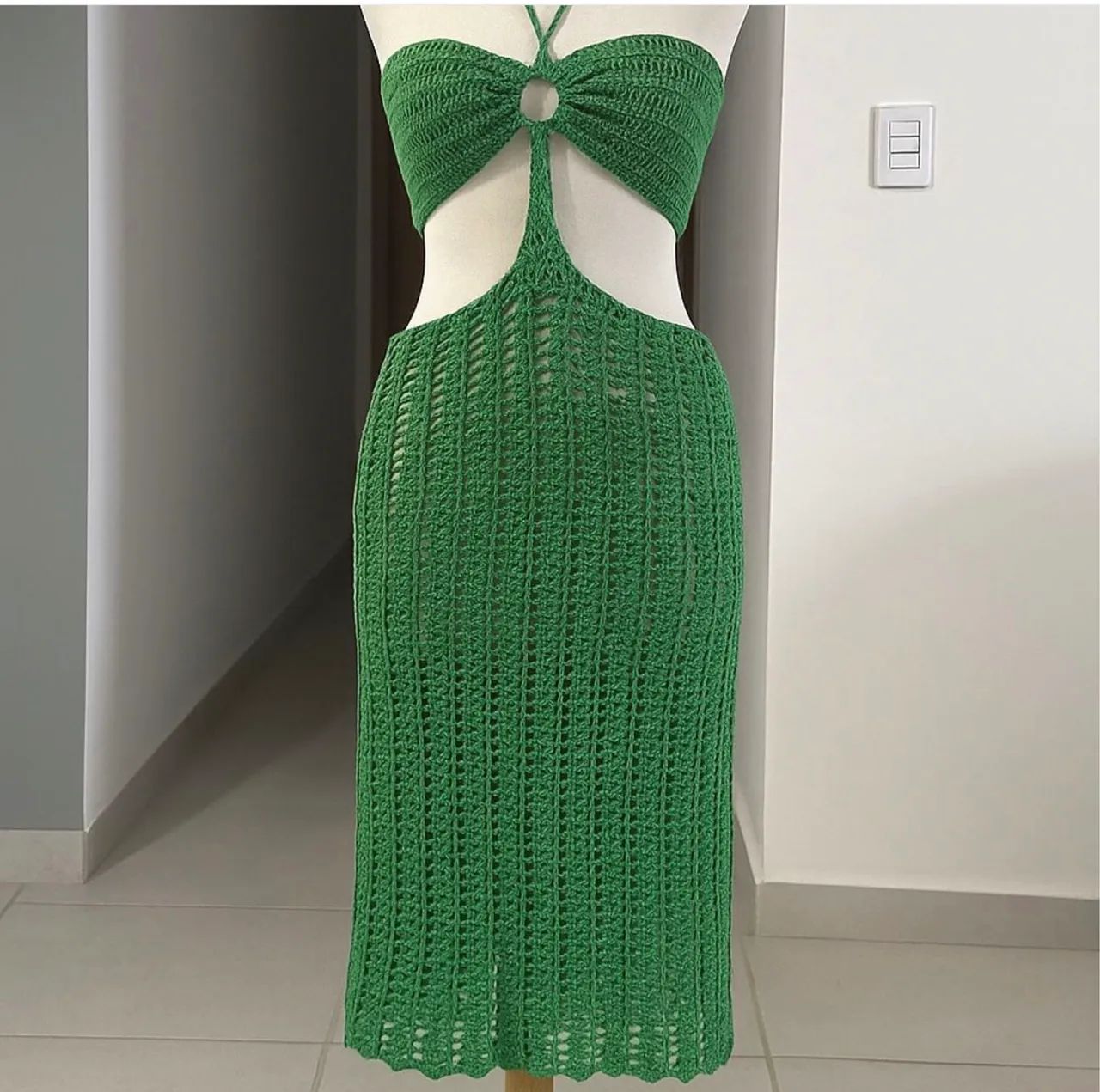 Vestido MIDI em crochê 