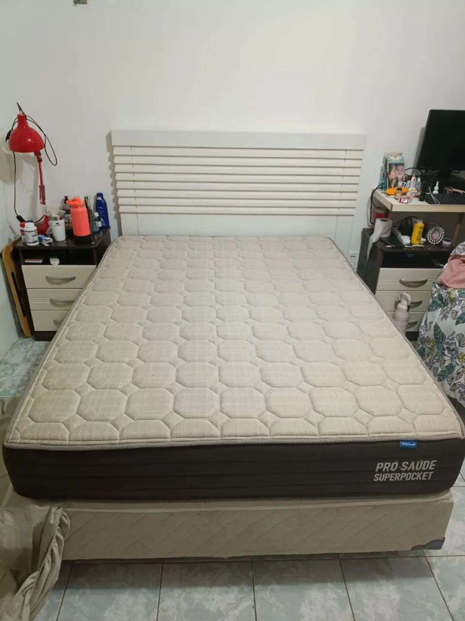 Cama box casal com colchão ortobom - Foto 3