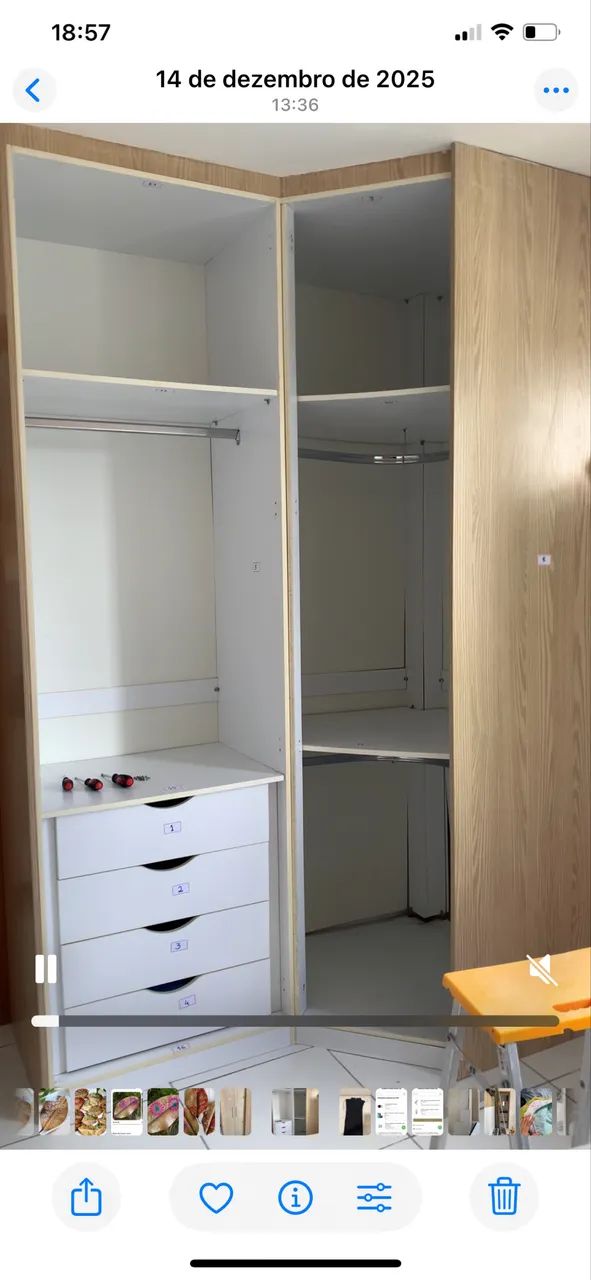 Vendo guarda-roupa em L, com 3 portas - Foto 2
