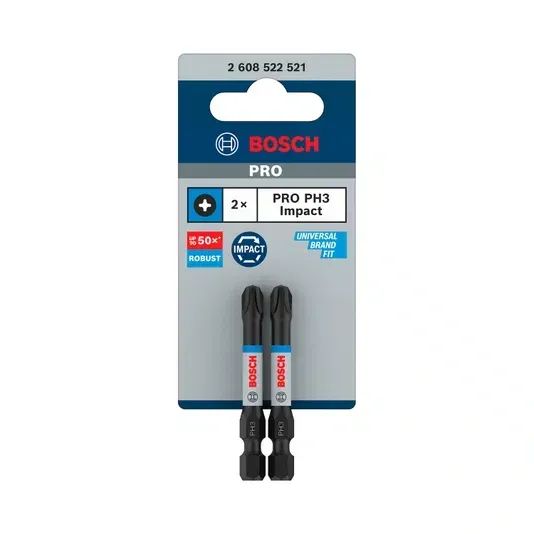 Bosch 2 Bits Phillips Ph3 55Mm Pro Impact