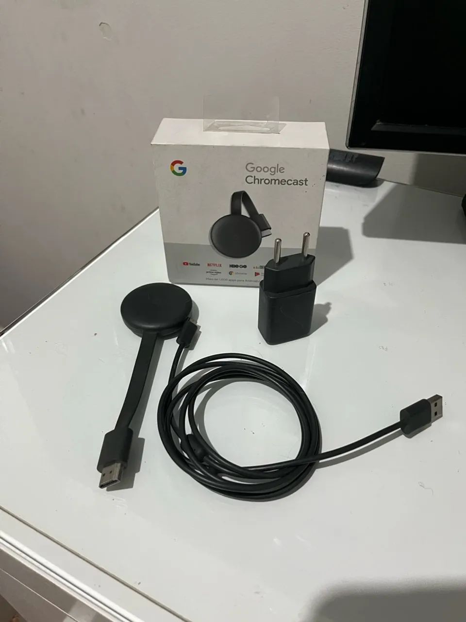 Chromecast 3 Google Original Completo com Caixa R$ 150