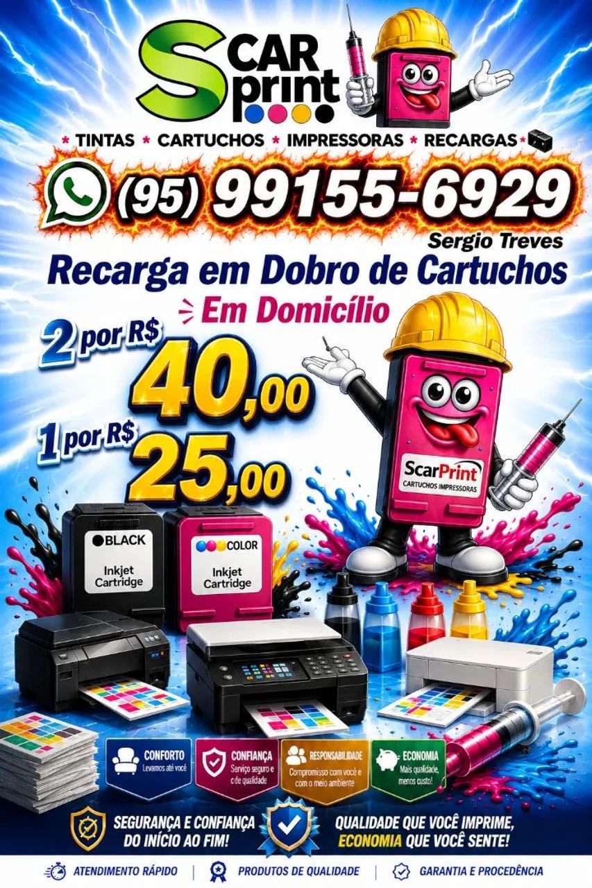 Promoção em dobro em domicílio sem taxa de deslocamento 