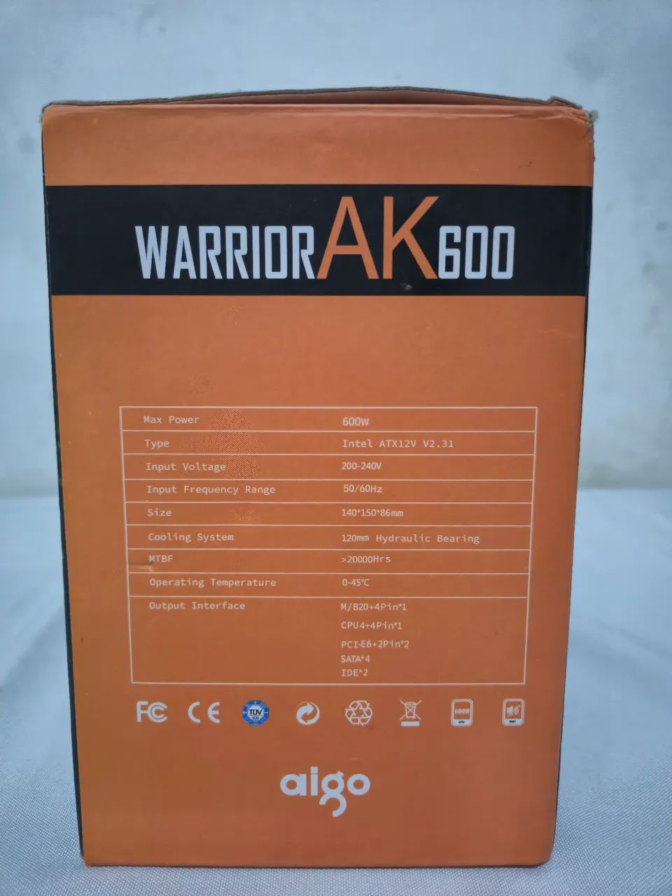 Fonte Aigo 600W, voltagem 240V - Foto 4