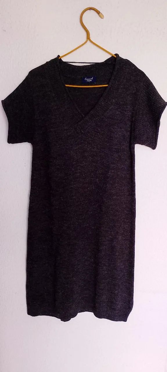 vestido lá cinza escuro - Foto 3