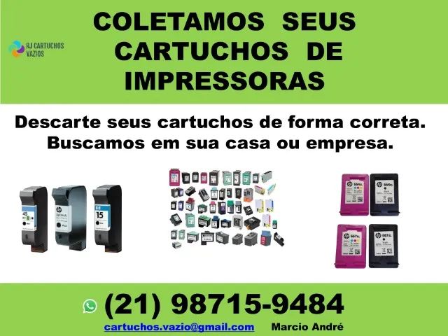 Cartuchos de impressoras usados e vencidos