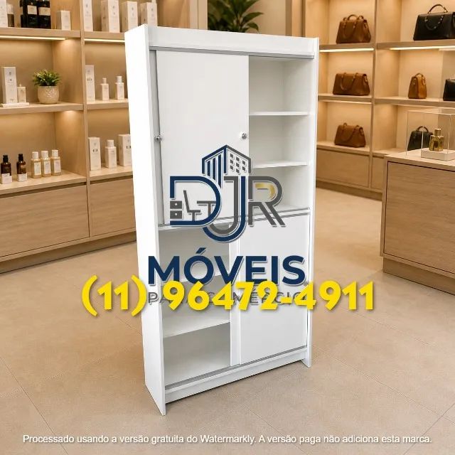 ARMÁRIO MULTIUSO COM PORTAS DE CORRER - NOVO - ENTREGA RÁPIDA